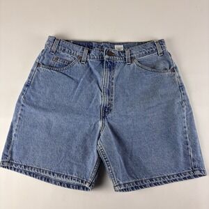 Vintage Levis 550 Shorts Mens 36 Blue Denim Med Wash Jean Jorts Orange Tab 90s